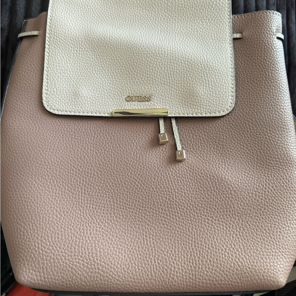 GUESS Pink and Cream Women's Bag